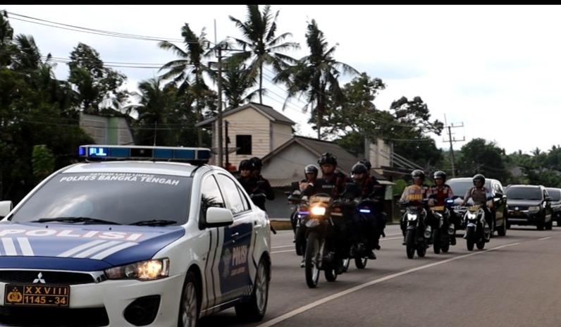 Kapolres Bangka Tengah Keliling TPS-TPS