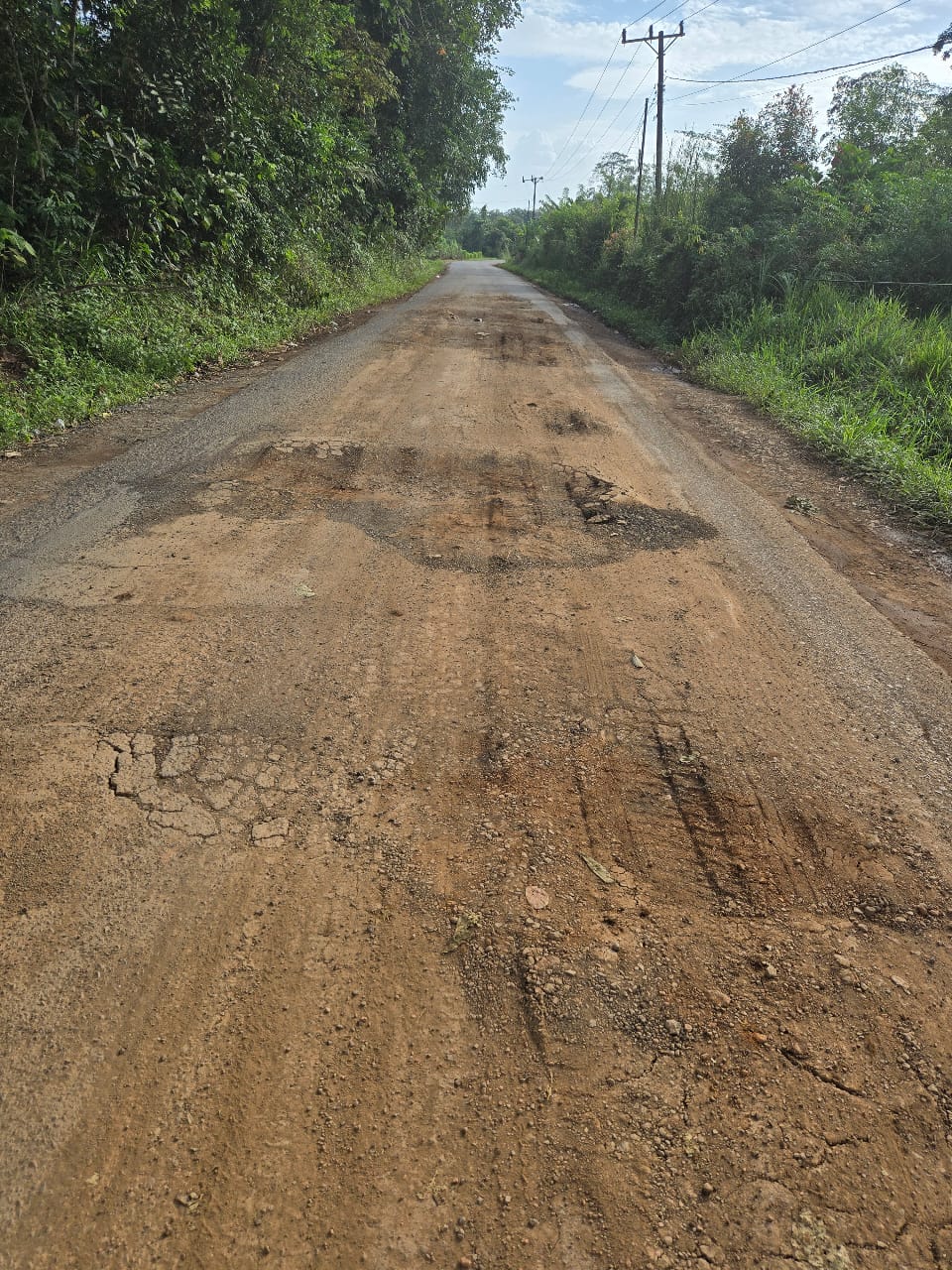 Jalan Utama Desa Delas-Nyelanding Rusak, Supawi Minta PUPR Babel Gerak Cepat