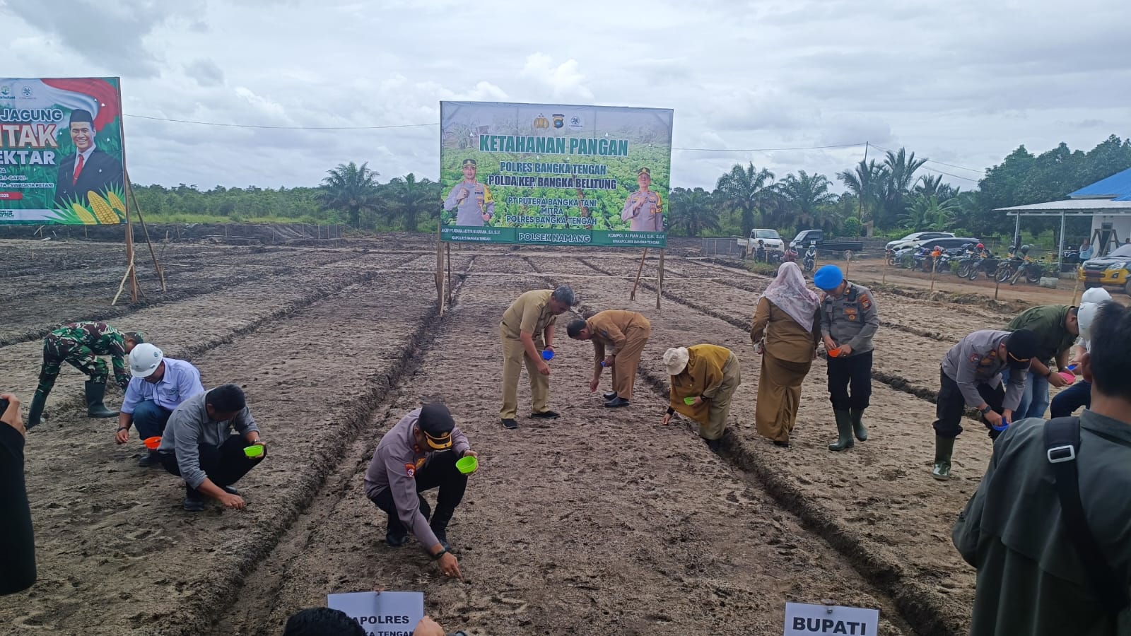 Polres Bangka Tengah Siapkan 38 Hektare untuk Tanam Jagung Pipil