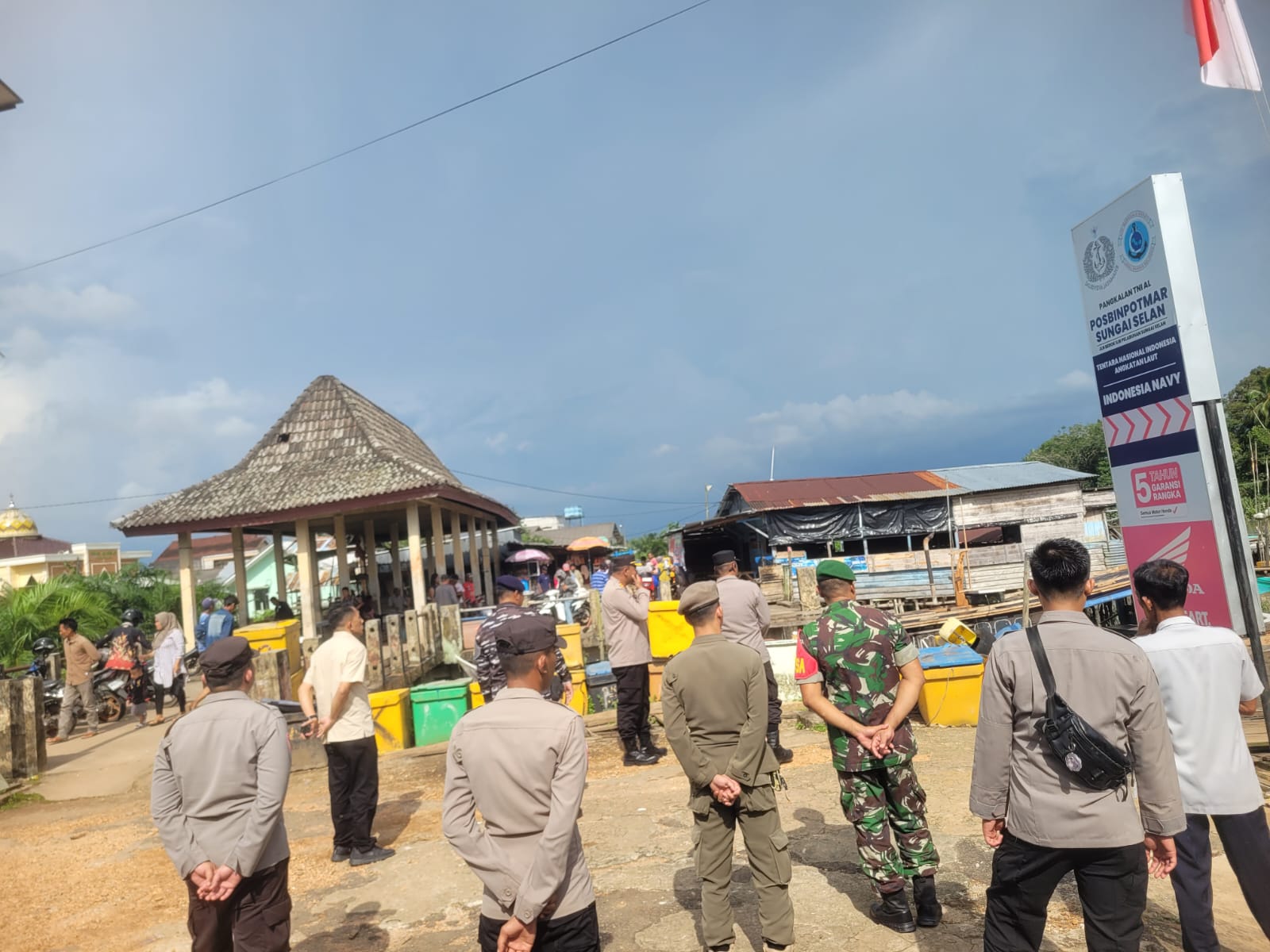 Kapolres Bangka Tengah Tinjau Pos Pam Sungaiselan