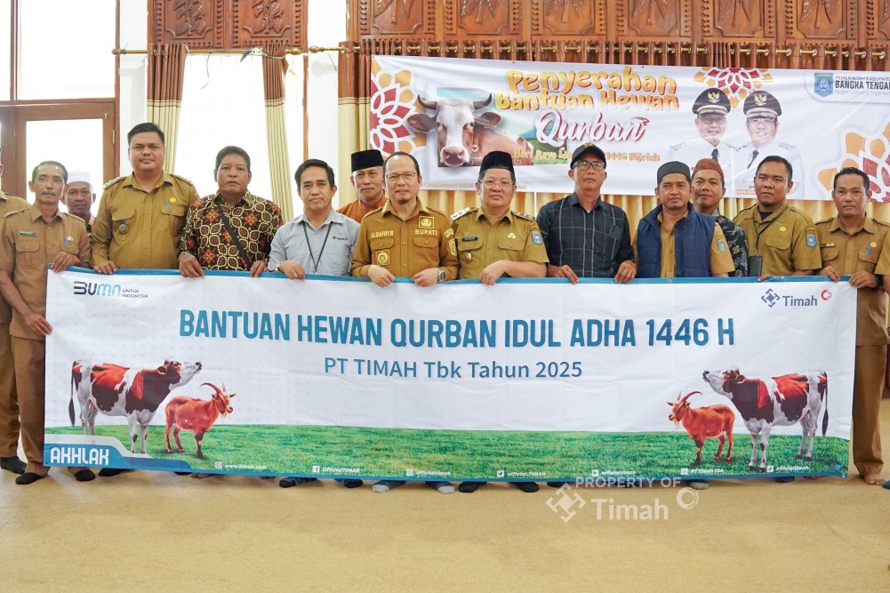 Bangka Tengah Dapat 25 Hewan Kurban dari PT Timah