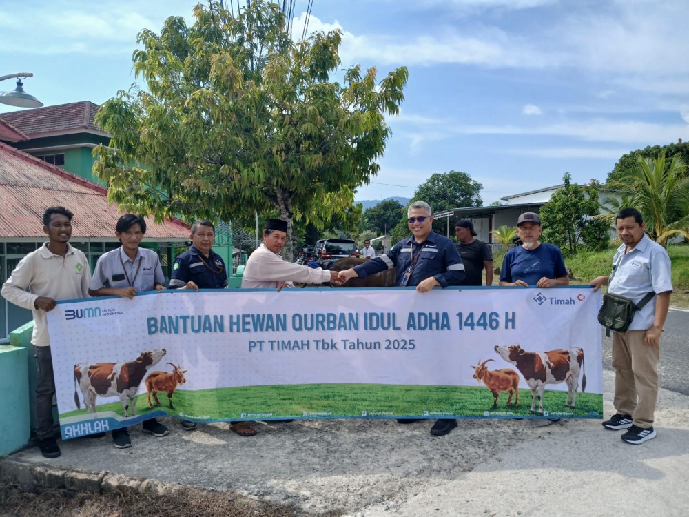 Kades Air Putih: PT Timah Satunya-satunya Perusahaan yang Menyerahkan Hewan Kurban Disini