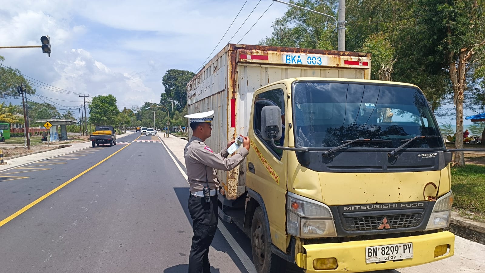 Razia di Bundaran Koba, Empat Pengendara Motor Ditilang