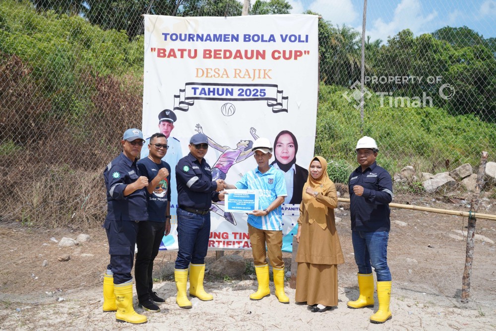 PT Timah Bantu Pendanaan Turnamen Bola Voli Batu Bedaun Cup