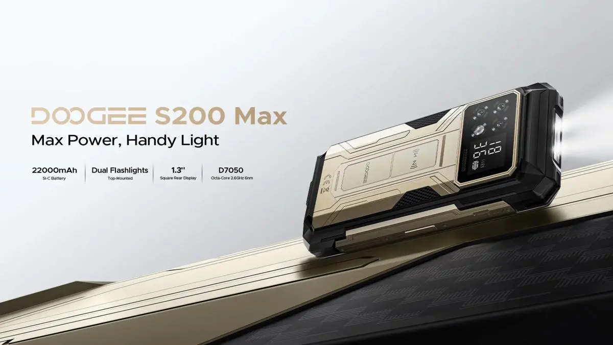 DOOGEE S200 Max 5G Resmi Dirilis, HP Rugged dengan Baterai 22.000 mAh