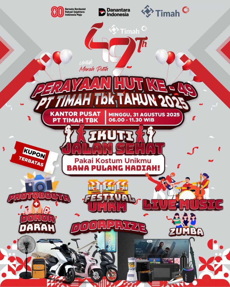 HUT PT Timah ke-49 Berpusat di Pangkalpinang