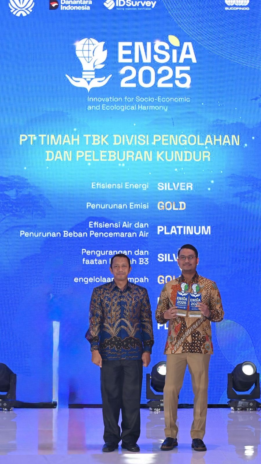 PT Timah Raih 20 Penghargaan di ENSIA 2025