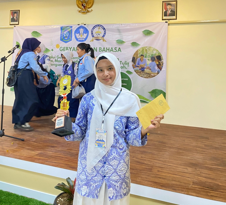 Raih Juara II Baca Puisi Se-Babel, Zahwa Ingin Banggakan Sekolah dan Daerahnya