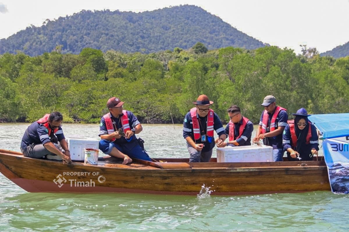 1.400 Kepiting Bakau Dilepas di Perairan Kundur dan Karimun