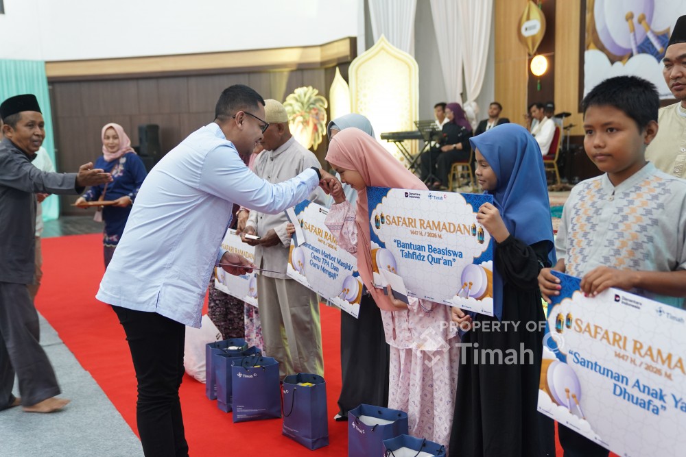 Safari Ramadan di Mentok, PT Timah Santuni 150 Anak Yatim Piatu