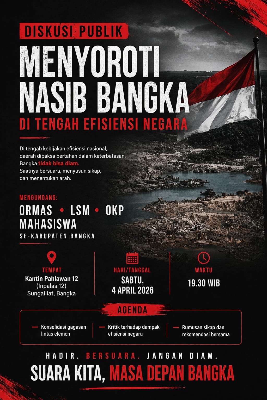 Resume Diskusi Publik : Menyoroti Nasib Bangka di Tengah Efisiensi Negara