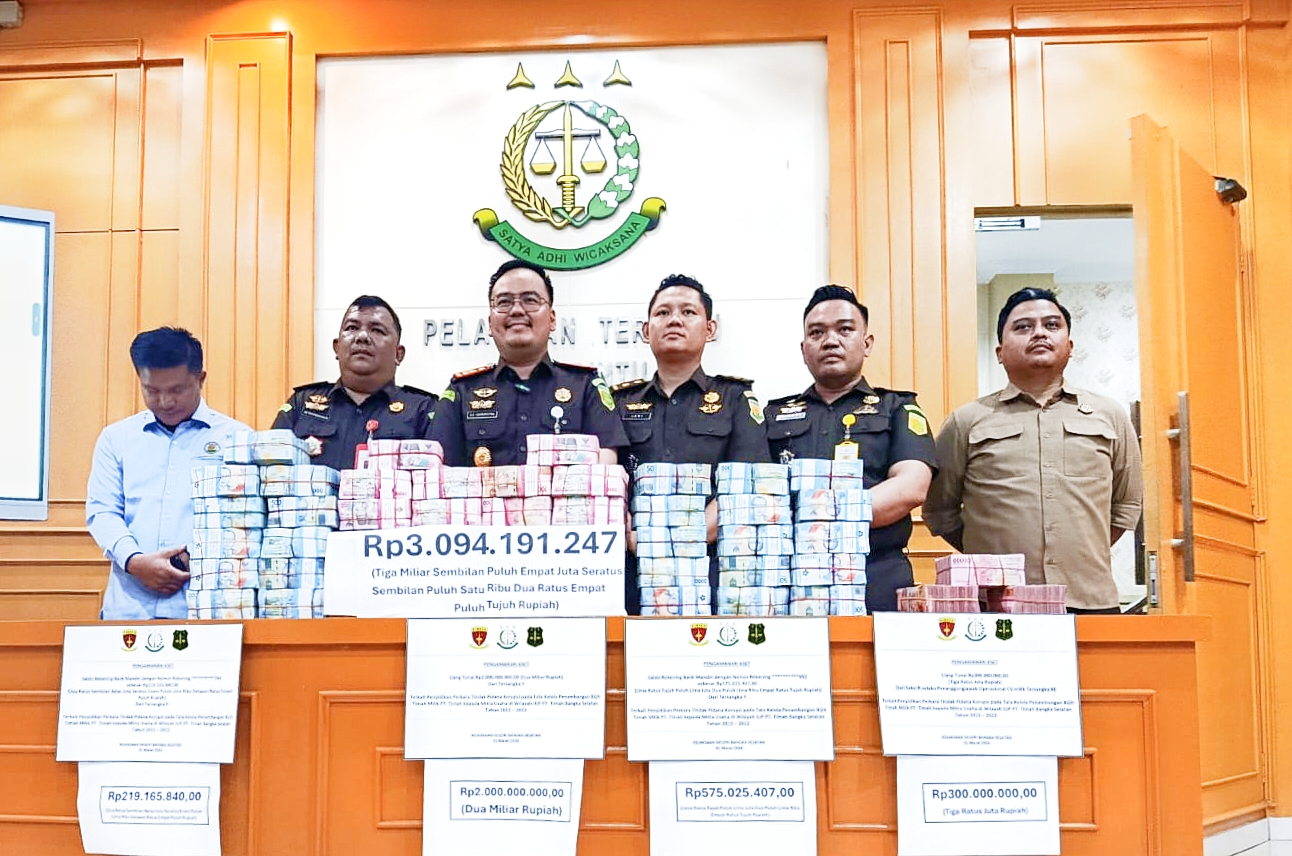 Kejari Bangka Selatan Amankan Rp3,09 Miliar dan Dua SPBU