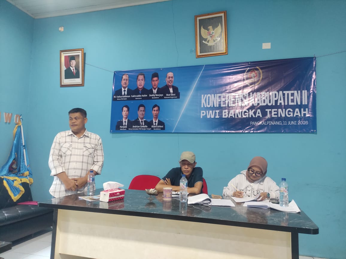 Aklamasi, Andrian Samallo Warnai Kebangkitan PWI Bangka Tengah