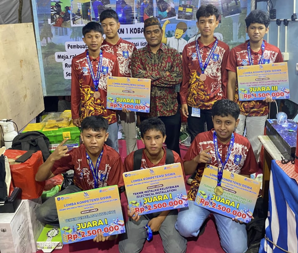 Empat Tahun Tak Terkalahkan, Jurusan Welding SMKN 1 Koba Kian Kokoh Jadi Raja LKS Babel