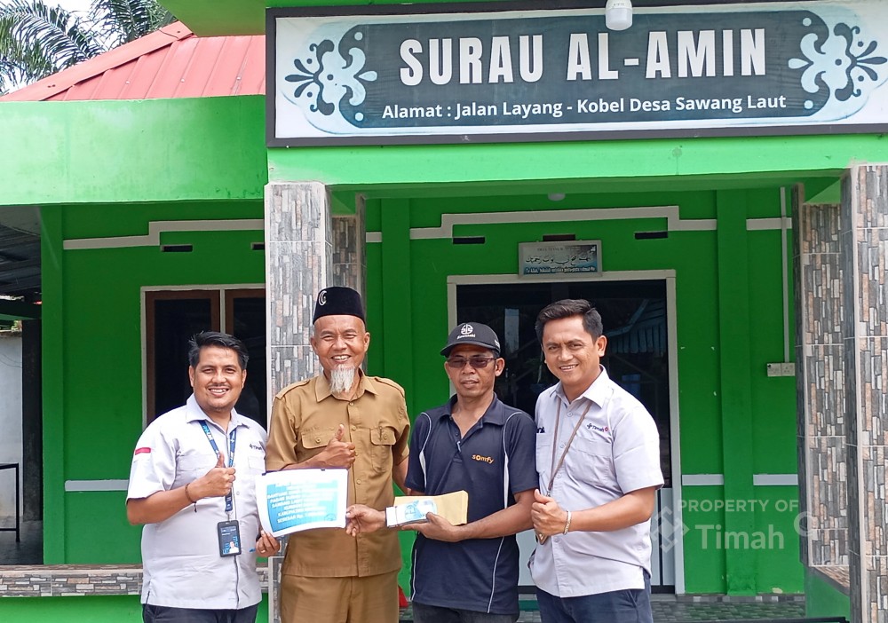Surau Al Amin Akhirnya Miliki Pagar Permanen Berkat Dukungan PT Timah