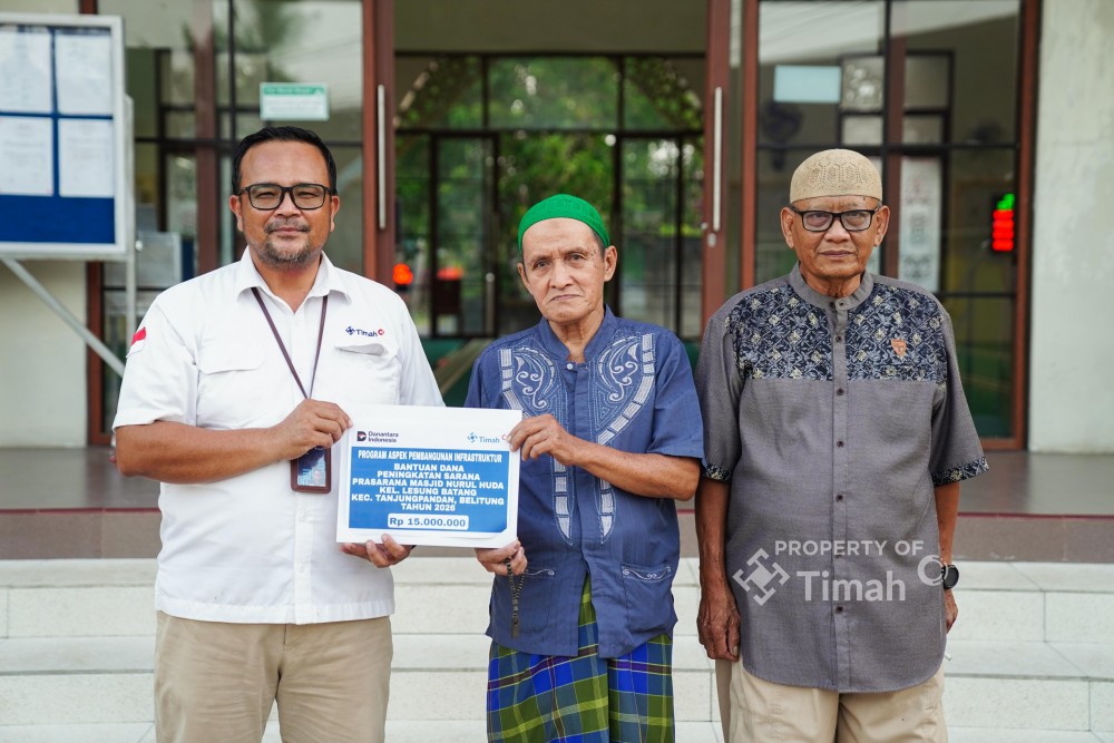 Bantuan PT Timah Ubah Lahan Terbengkalai di Masjid Nurul Huda Jadi Fasilitas Penunjang Jamaah