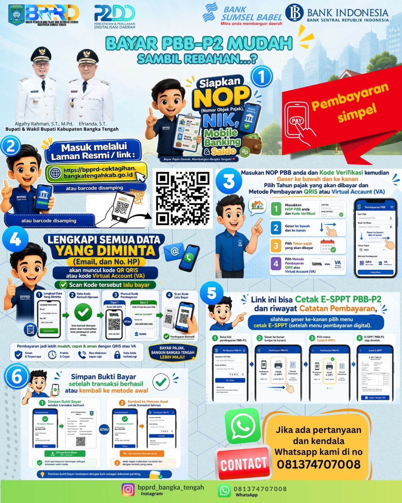 BPPRD Bangka Tengah Luncurkan Pembayaran PBB-P2 Online, Warga Kini Bisa Bayar via QRIS dan Virtual Account