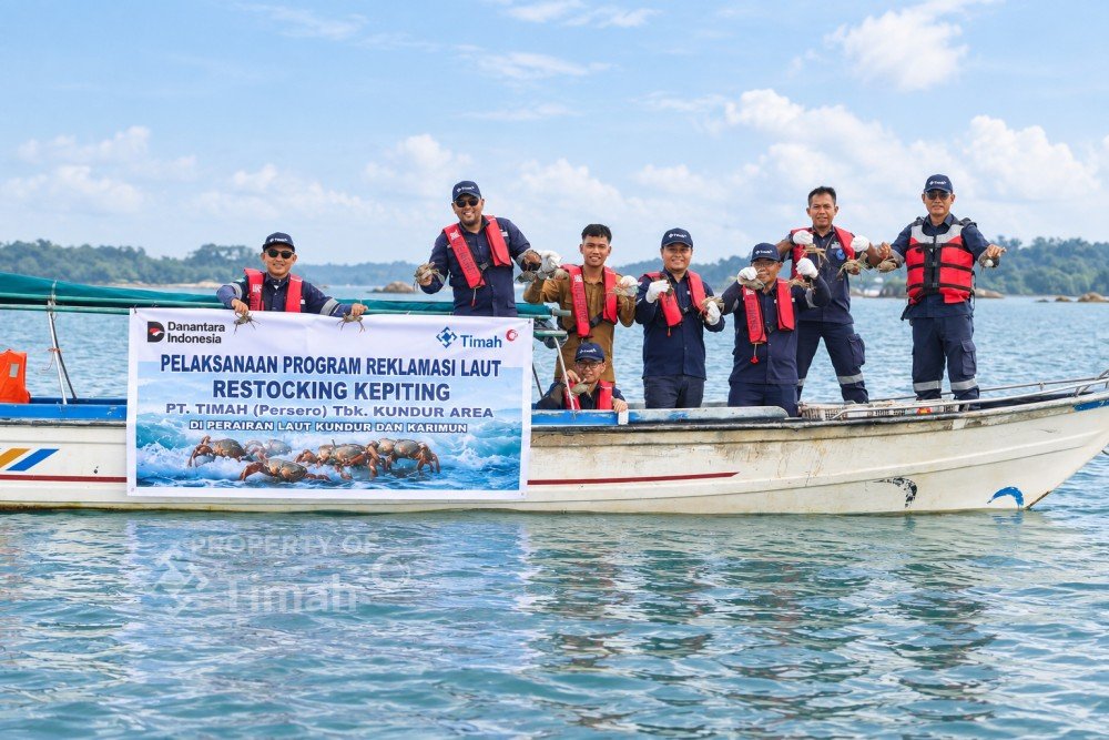 1.000 Bibit Kepiting Bakau Dilepas, Nelayan Kundur Mulai Rasakan Hasilnya