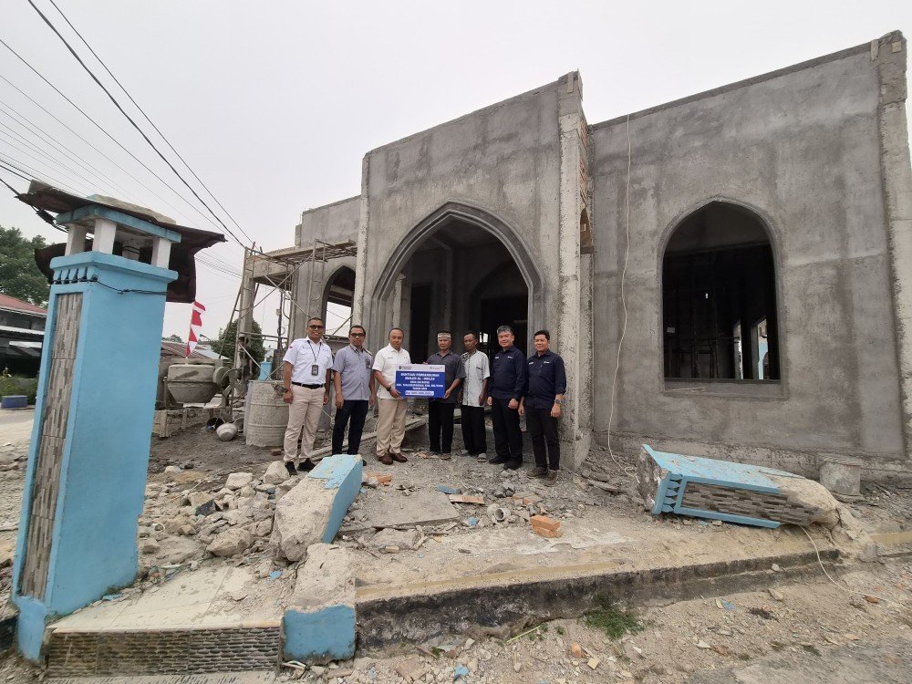 Masjid Al Ikhlas Dibangun Ulang, PT Timah Gelontorkan Rp400 Juta