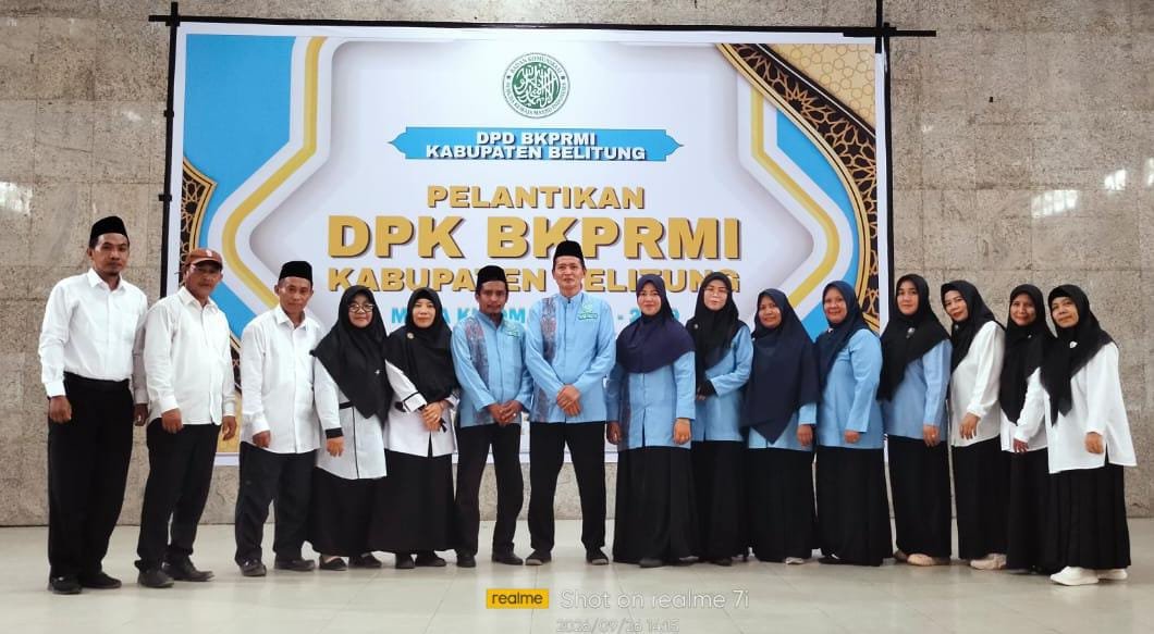162 Pengurus BKPRMI Belitung Dilantik, Kaderisasi Didorong Sampai Tingkat Kecamatan