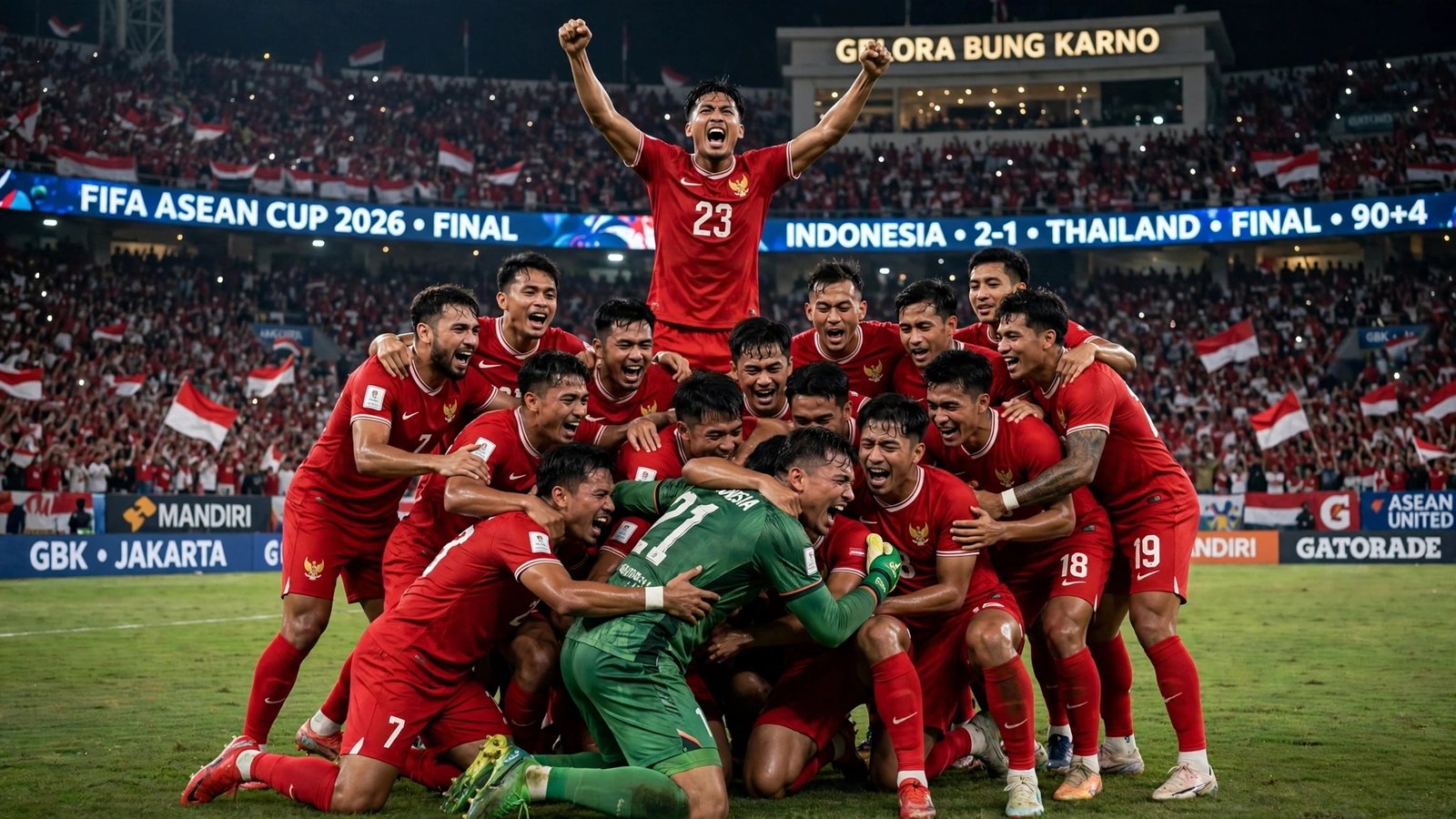 Thailand Sempat Balikkan Keadaan, Indonesia Hancurkan Mimpi di Adu Penalti dan Juara ASEAN Cup 2026