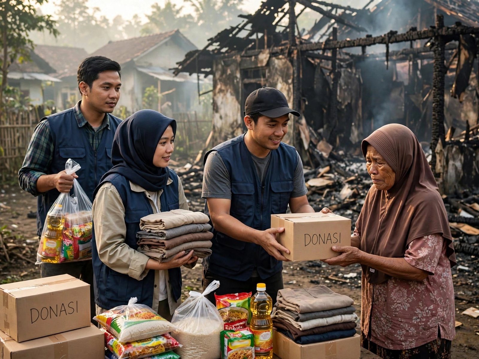 Kebakaran Dusun Serdang Disebut Hanguskan 500 Rumah, PDPM Bateng Buka Donasi